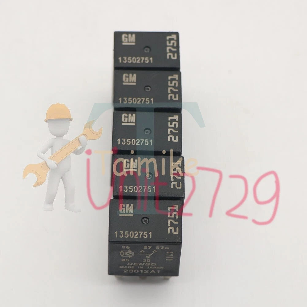 5Pcs 13502751 2751 DENSO Automotive Relay 5 Pins