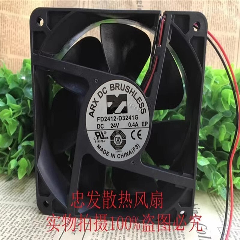 ARX FD2412-D3241G 12038 DC24V 0.4A 12CM 2-wire Inverter Cooling Fan
