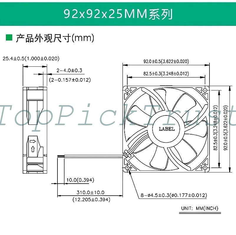 1PCS Delta AFB0924SH 0.50A 2-wire 24V inverter cooling fan