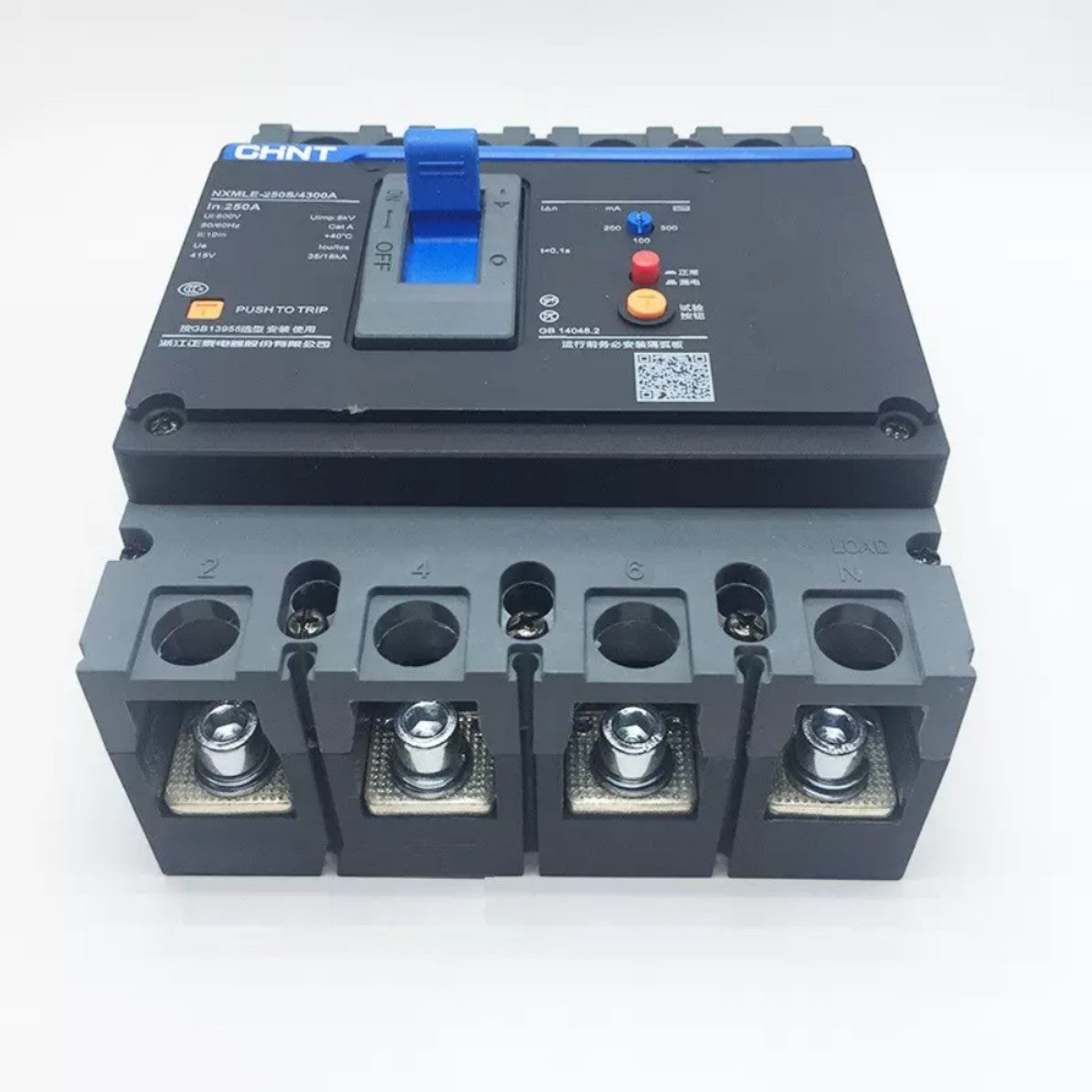 Chint NXMLE-250S Series NXMLE-250S/4300A Leakage Circuit Breaker 4P