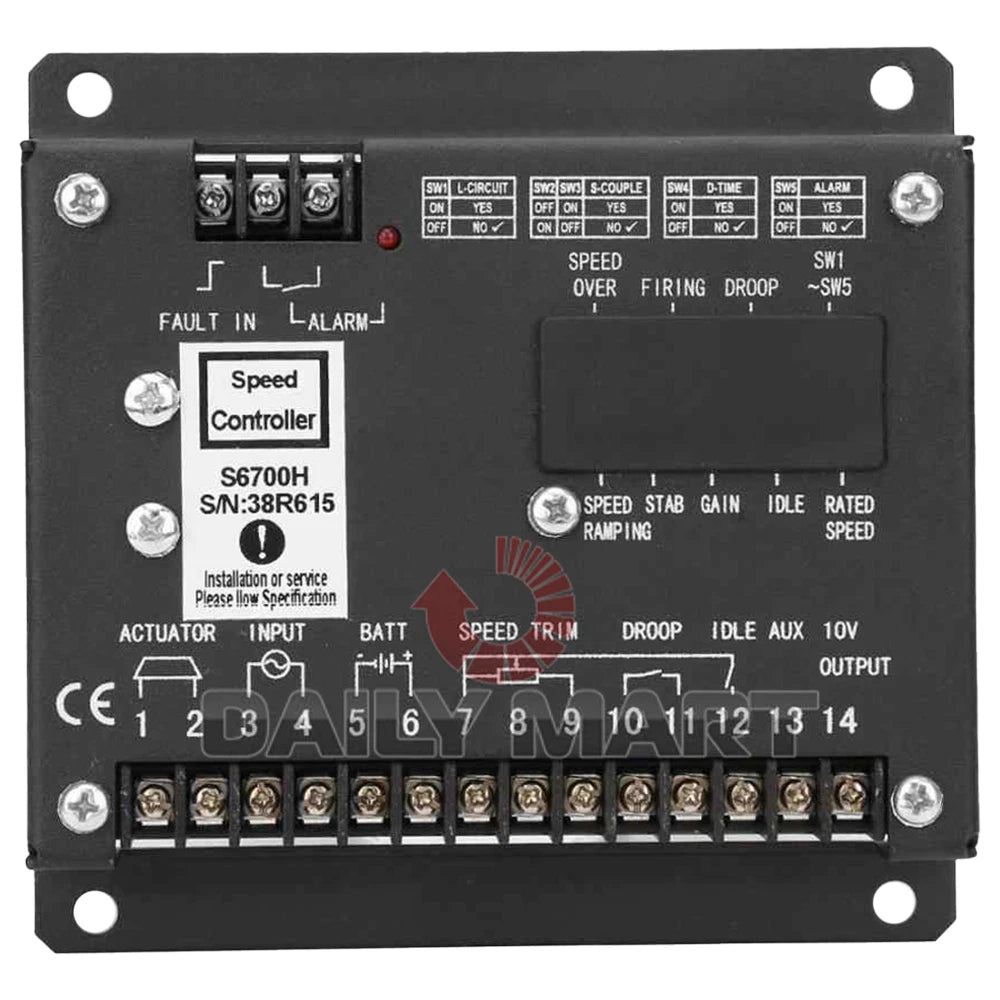 CUMMINS S6700H Generator Electronic Generator Speed Controller Panel