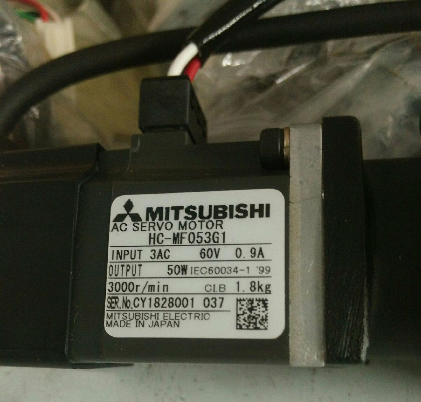 Used Mitsubishi servo motor HC-MF053G1 – In Good Condition - MITSUBISHI