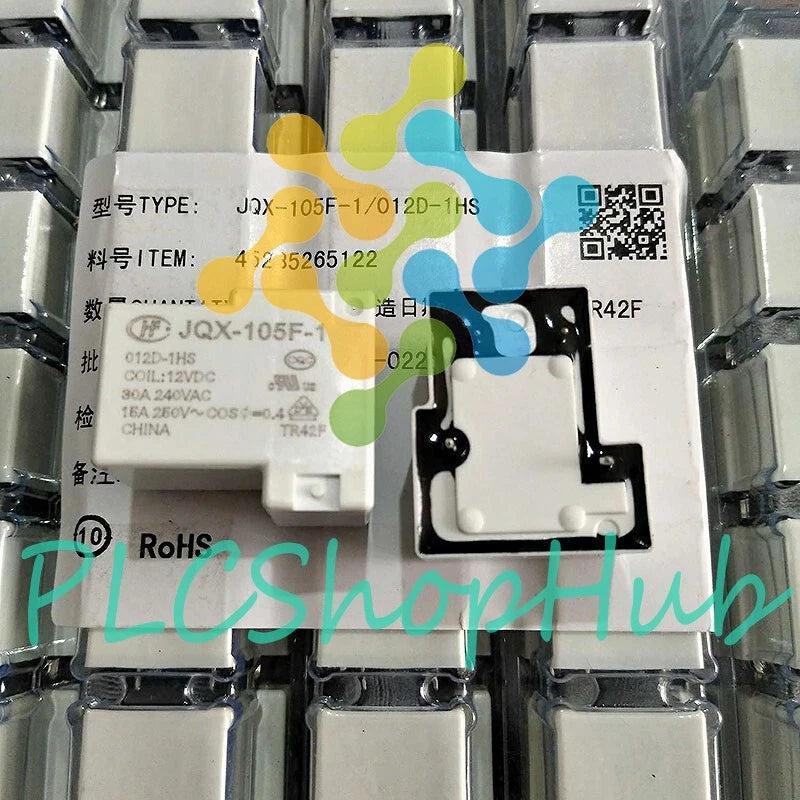5PCS Hongfa JQX-105F-1-012D-1HS Power Relay 12VDC 30A 250VAC 4 Pins