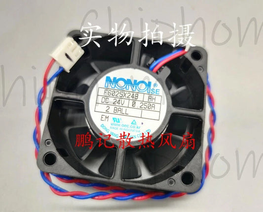 NONOI F6025X24B AH DC24V 0.25A 2-wire cooling fan 6025 6CM Fan