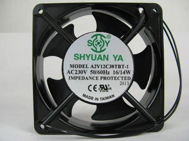 A2V12C38TBT-1 AC230V 50/60HZ 12cm Dual Ball Cooling Fan