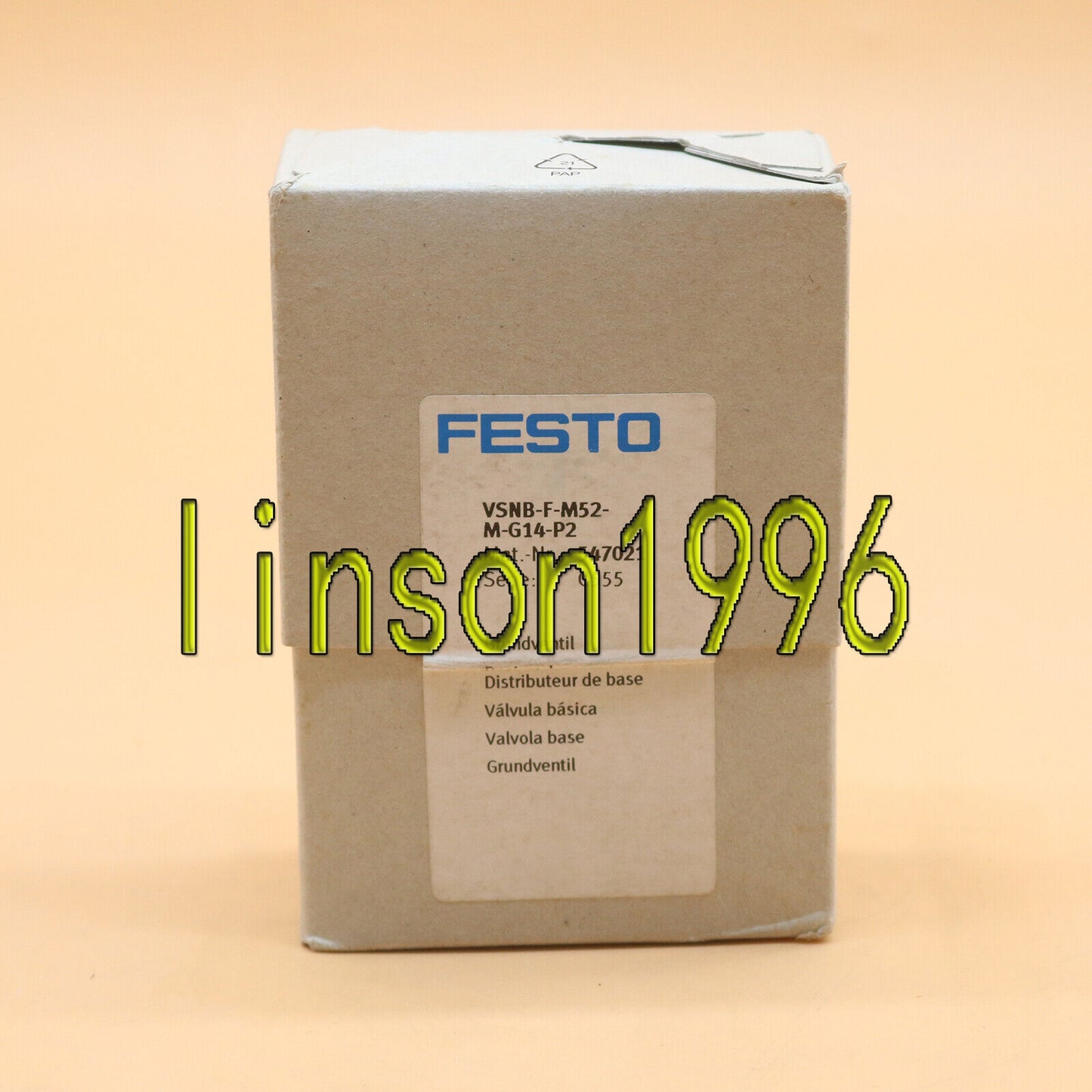 FESTO VSNB-F-M52-M-G14-P2 Solenoid Valve In Box - FESTO