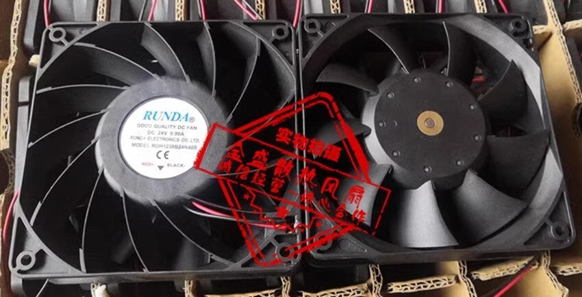RUNDA RDH1238B24N40S DC24V 0.90A 12CM 2-wire inverter high airflow cooling fan