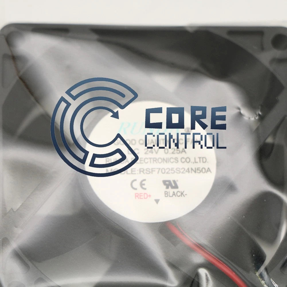 5PCS RUNDA Fan RSF7025S24N50A DC24V 0.25A 7CM 7025 2 wire cooling fan