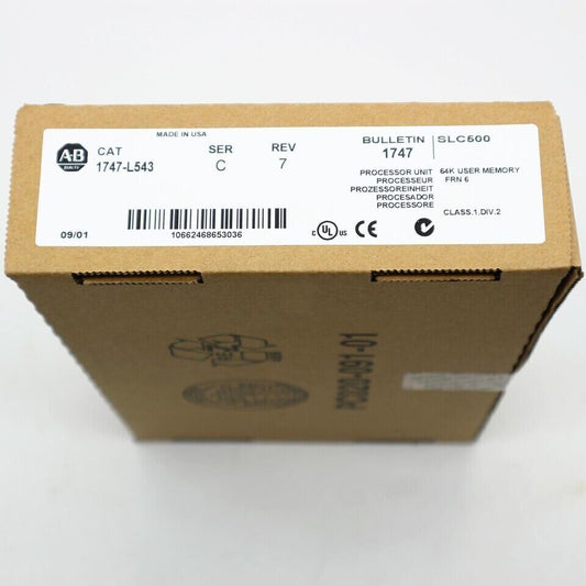 Sealed AB 1747-L543 SER C SLC 500 CPU Processor Module - AB