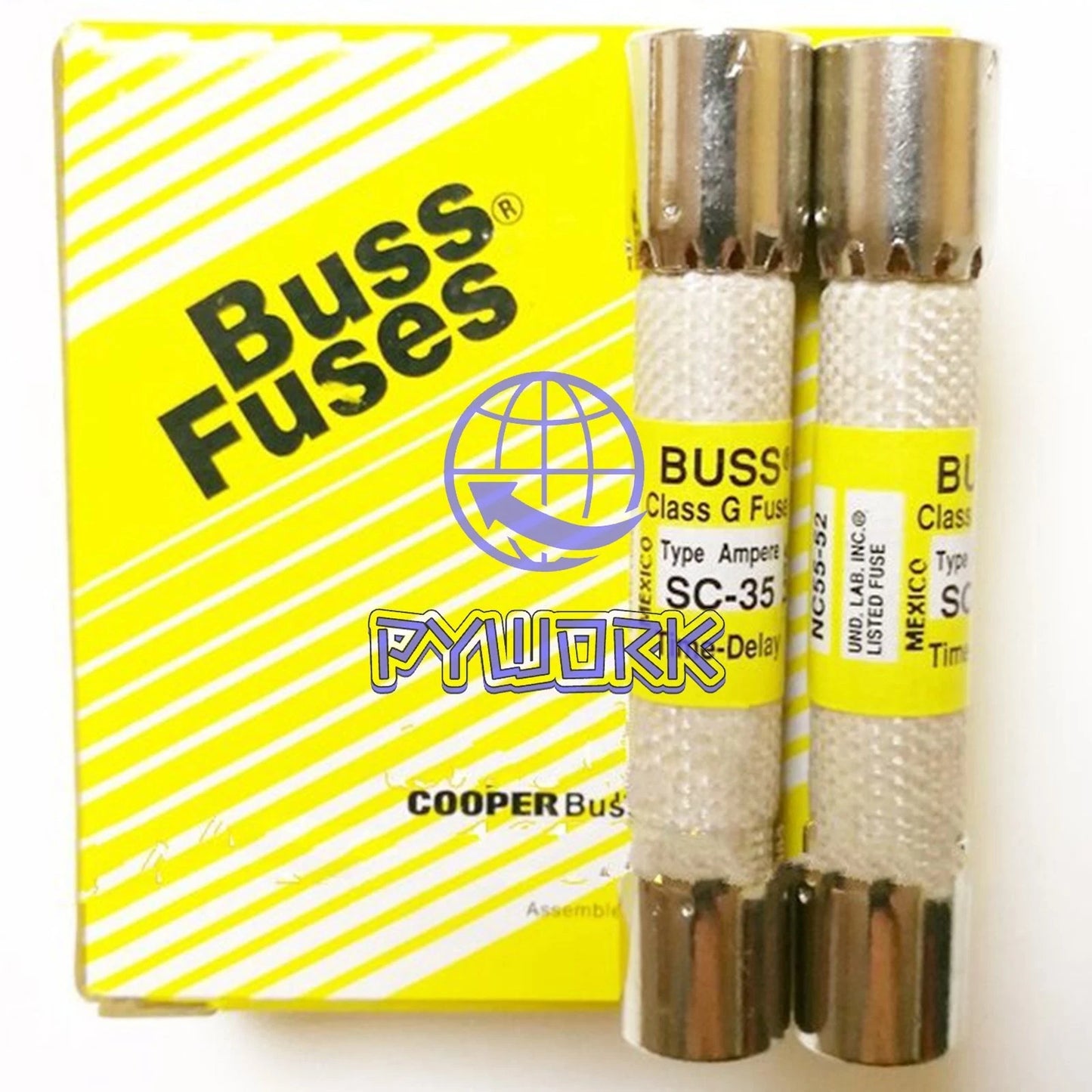 10pc Bussmann SC-35 (35 Amp) 480Vac TIME-DELAY CLASS G Fuse