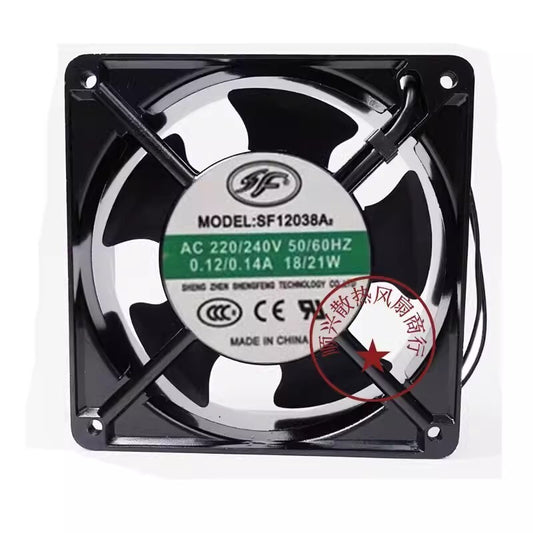 SHENG FENG SF12038A2 220V-240V 0.12/0.14A 18/21W 12CM Cooling Fan