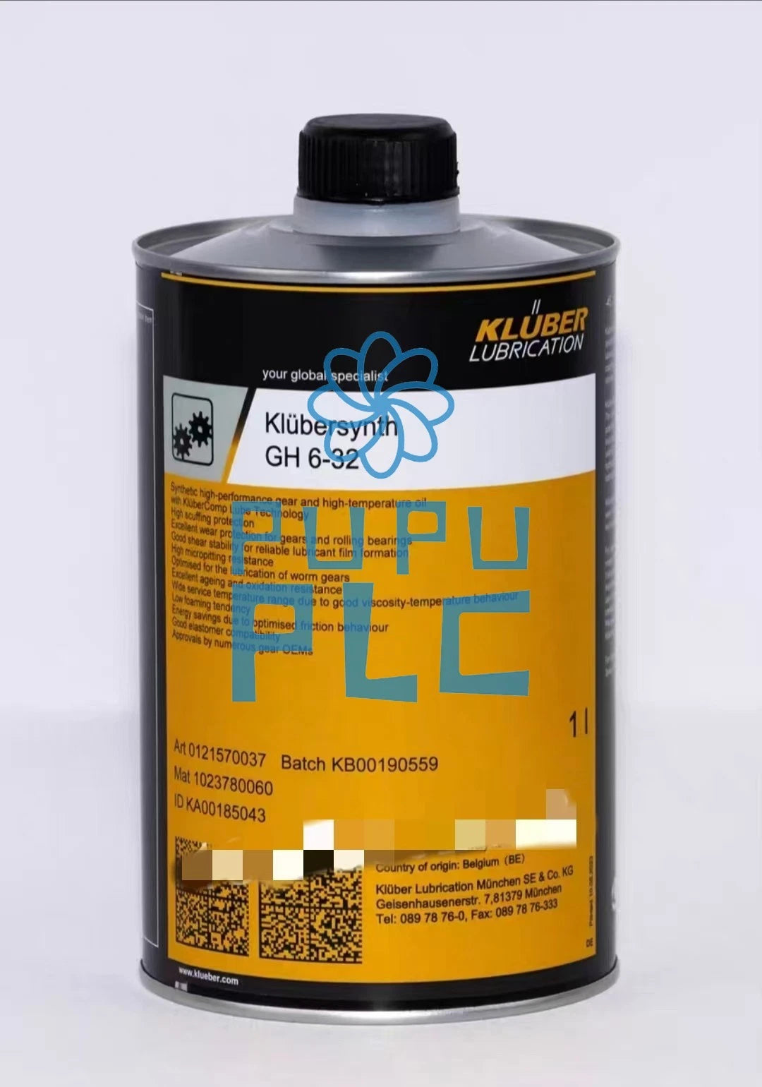 1Pcs KLUBER Lubrication Klubersynth GH 6-32 1L ( 1000ml) Free shipping
