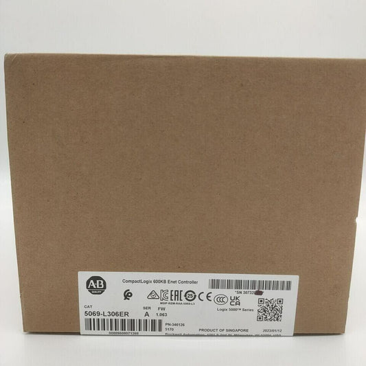 New Factory Sealed AB 5069-L306ER CompactLogix 600KB Enet Controller 5069L306ER - High-Performance Ethernet Controller for Industrial Applications - COMPACTLOGIX