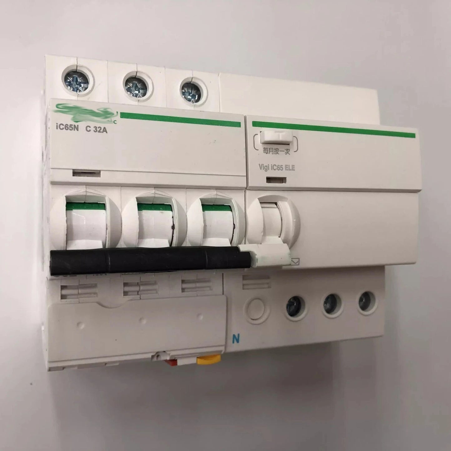 1PCS for iC65N 3P C32A 30mA Circuit Breaker Switch