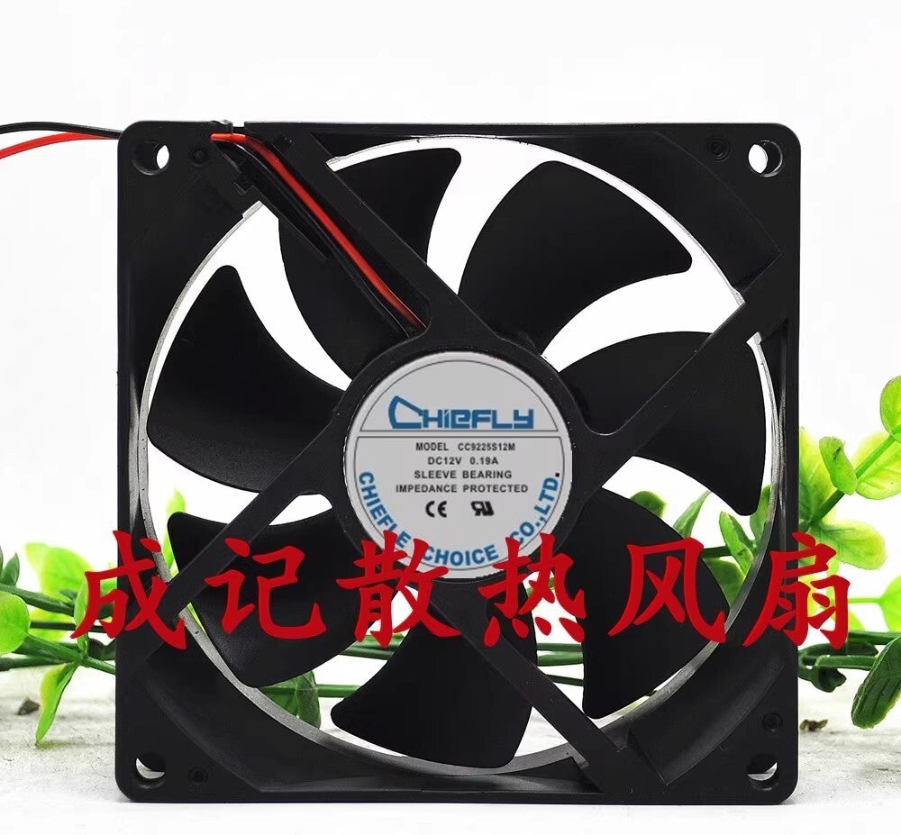 CHIEFLY CC9225S12M 9025 DC12V 0.19A 9CM 2-Wire Inverter Cooling Fan