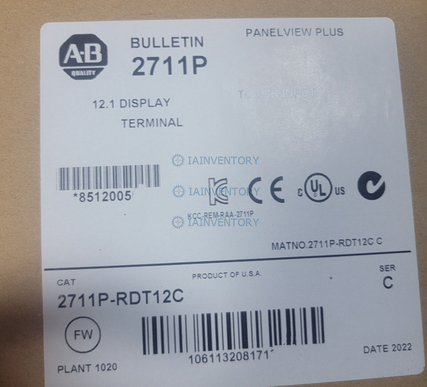 Allen Bradley Terminal 2711P-RDT12C - ALLEN BRADLEY