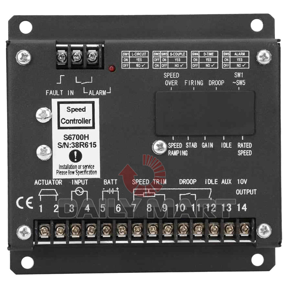 CUMMINS S6700H Generator Electronic Generator Speed Controller Panel