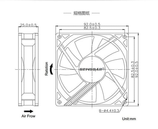 FONSONING 9225 FSY92S24H 24V 0.20A Inverter Cooling Fan - FONSONING