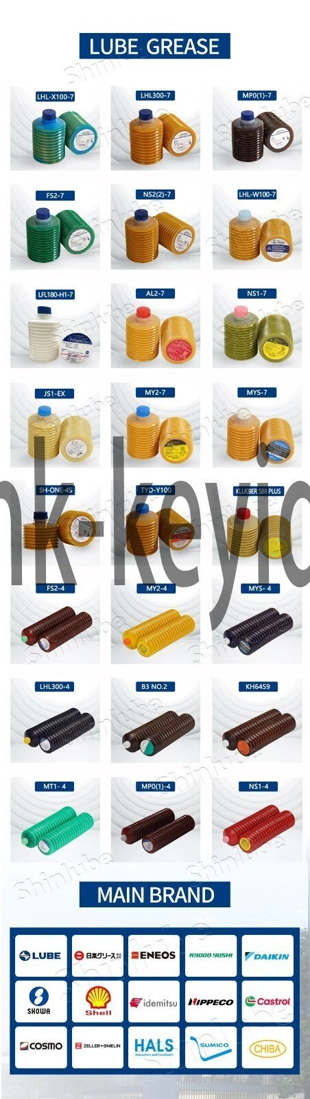 1Pcs LHL-X100 Grease Replacement from Japan, 249137, LHL-X100-7 (700g)