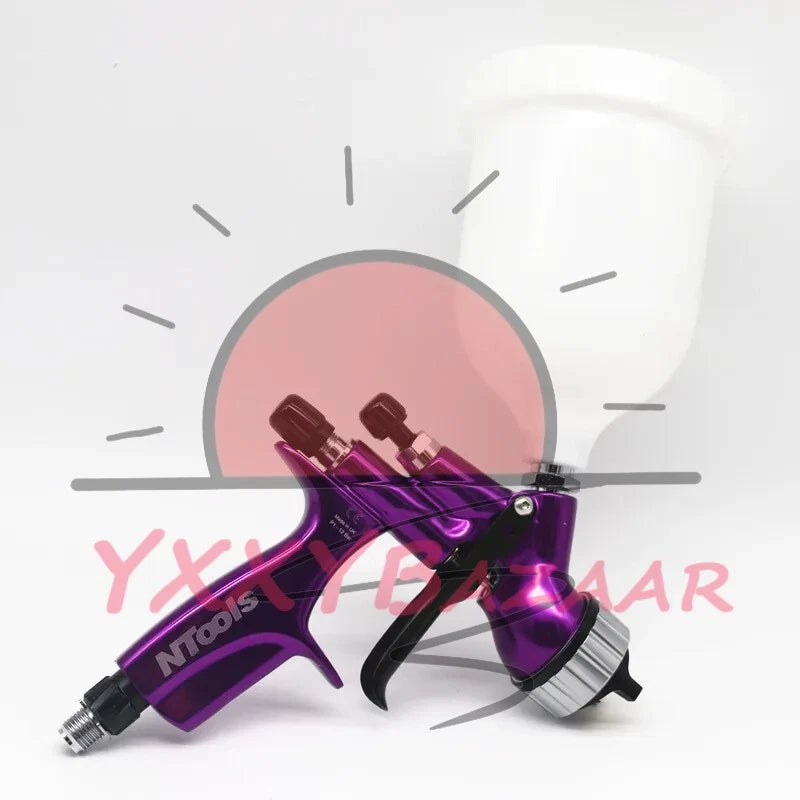 Purple Car Tool Pistol 1.3mm Nozzle CV1 HVLP Paints Spray Gun for Devilbiss
