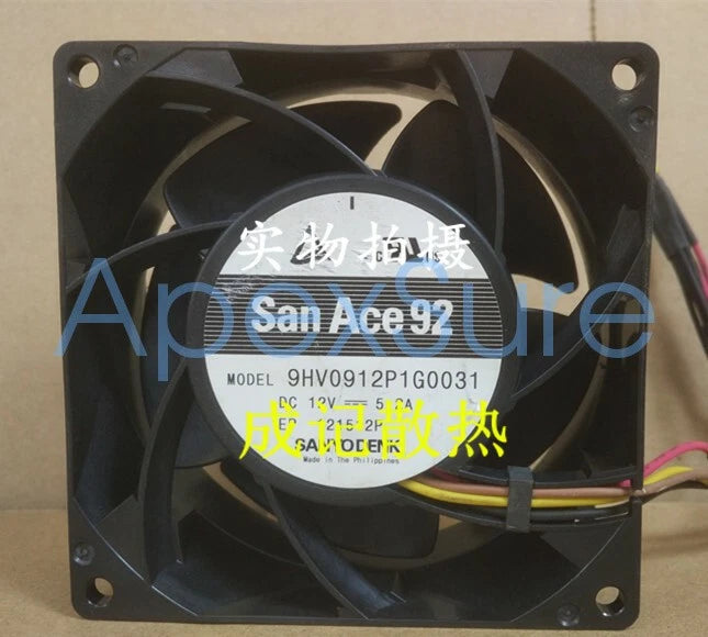 1pcs Sanyo 9HV0912P1G0031 92x38mm 12V fan