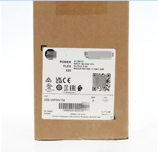 25B-V6P0N104 AB PowerFlex 525 1.1kW AC Drive New Sealed - AB