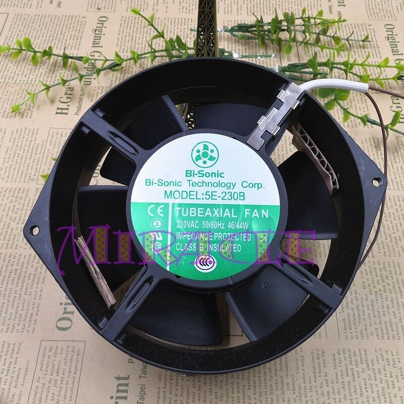 Bi-Sonic 5E-230B Cooling Fan 230V 46/44W 17x150x55mm 2-Wire AC Motor - BI-SONIC