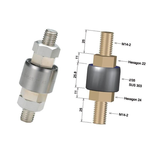 new 1pcs Asiantool Mercury Conductive Slip Ring A1H50S 1pole 500A Rotary Connector - ASIANTOOL