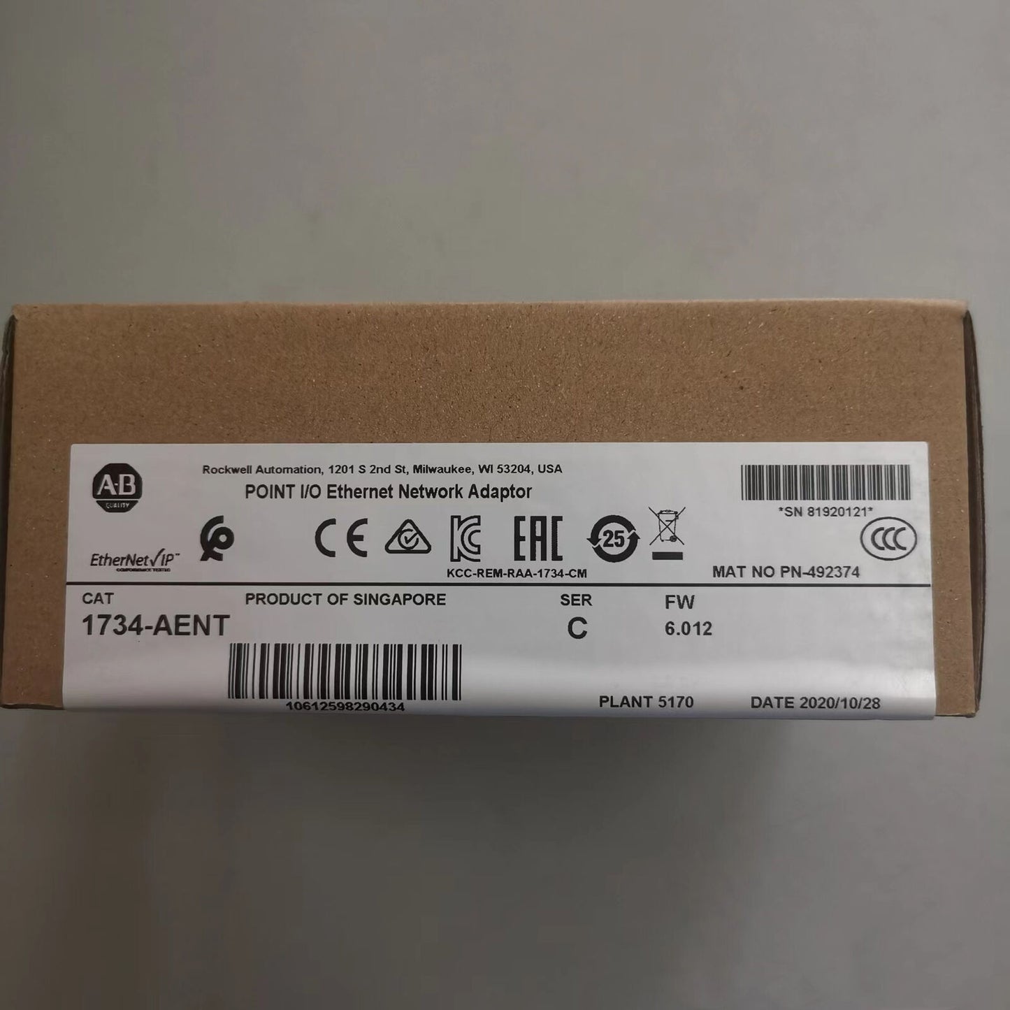 Sealed Allen-Bradley POINT Ethernet Adaptor 1734-AENT USA - ALLEN-BRADLEY
