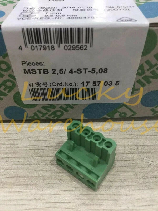 100pcs Phoenix Contact PCB connector plug 1757035 MSTB 2,5/ 4-ST-5,08