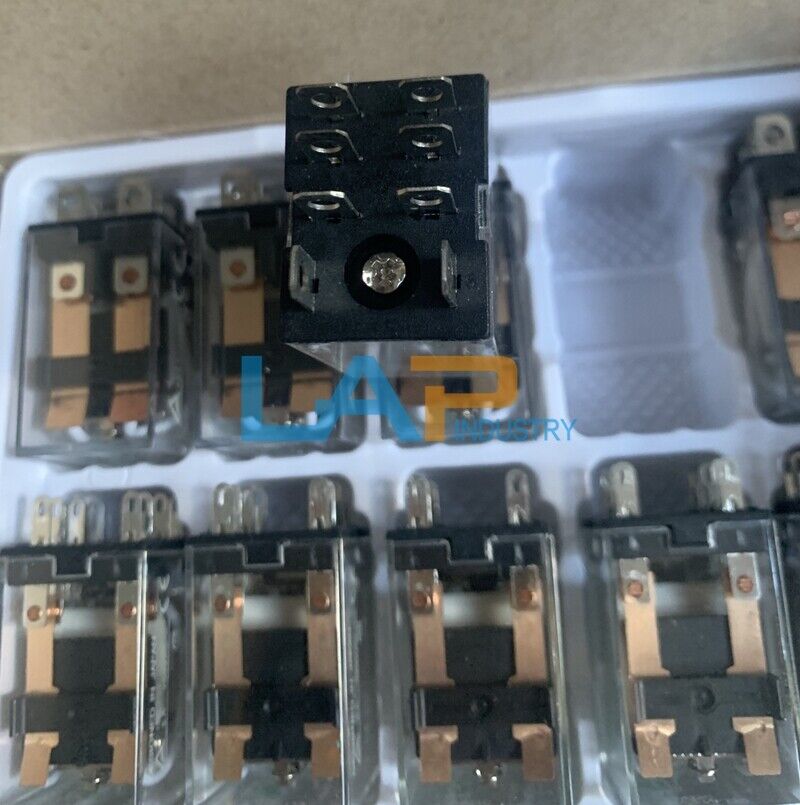 NEW OMRON LY2N-D2 24VDC Relay - 10 Pack with 8 Feet Cables - OMRON