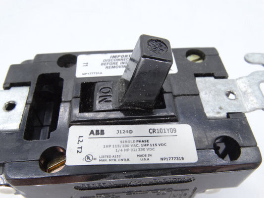 Electric CR101Y09 Motor Starter - GENERAL ELECTRIC