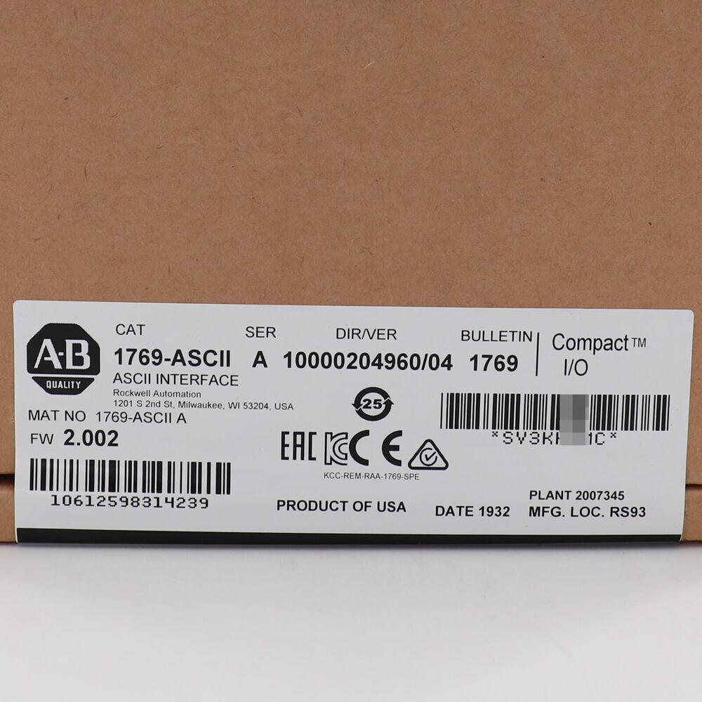 Sealed AB 1769-ASCII CompactLogix ASCII Interface Module 1769ASCII