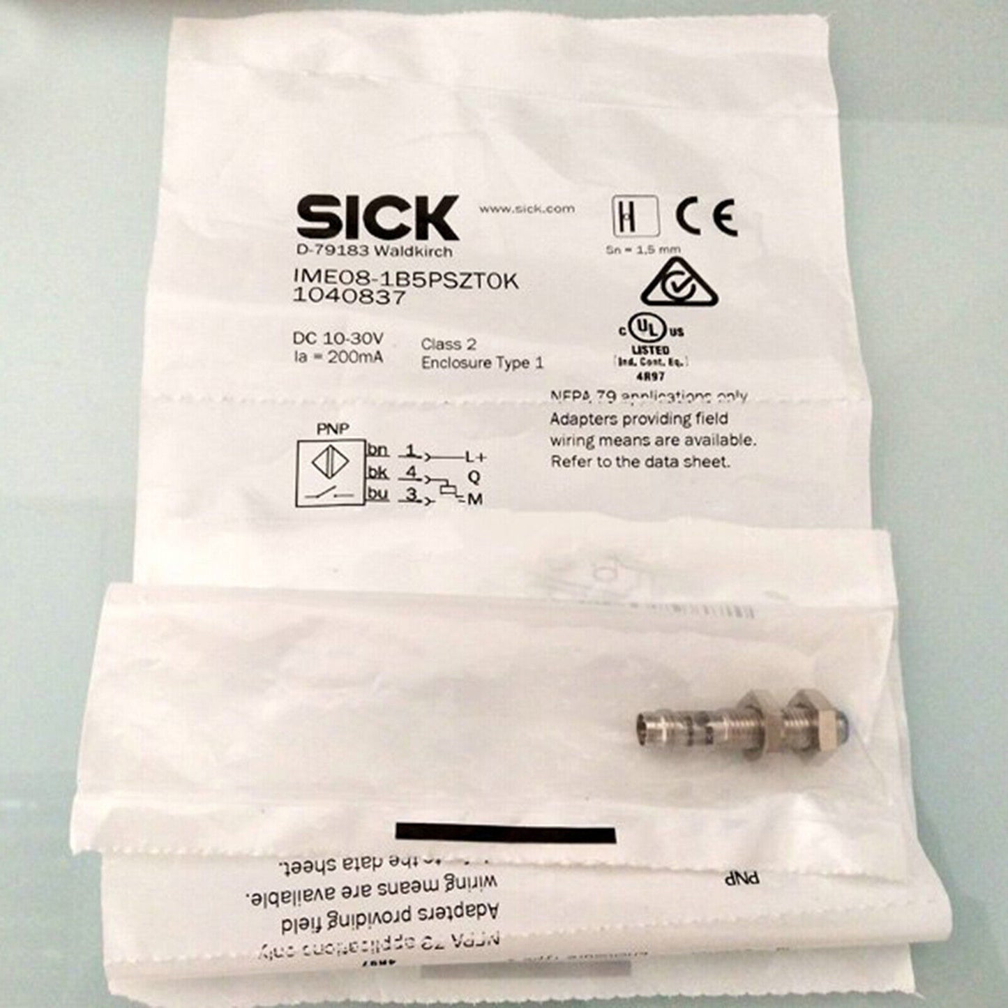 ONE SICK Proximity Switch IME08-1B5PSZTOK - SICK