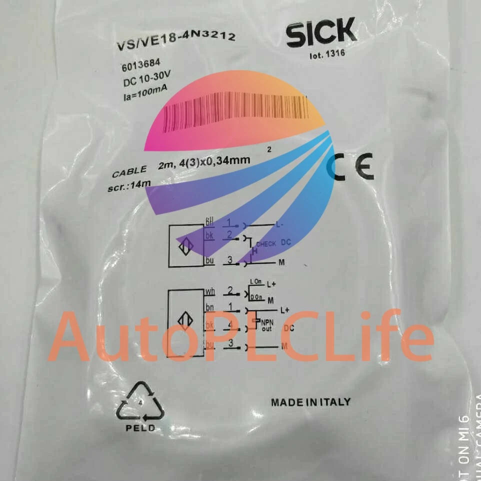 1Pcs SICK 6013684 VS/VE18-4N3212 Photoelectric switch