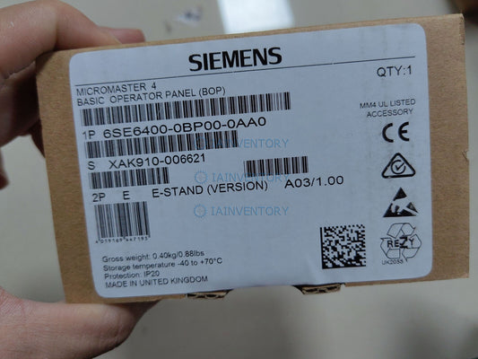 1-Piece New Original Manufacturer Module 6SE6400-0BP00-0AA0 Location Shed - ORIGINAL MANUFACTURER