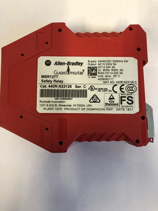 NEW A-B 440R-N23126 MSR127T SER C safety relay Red - WEN