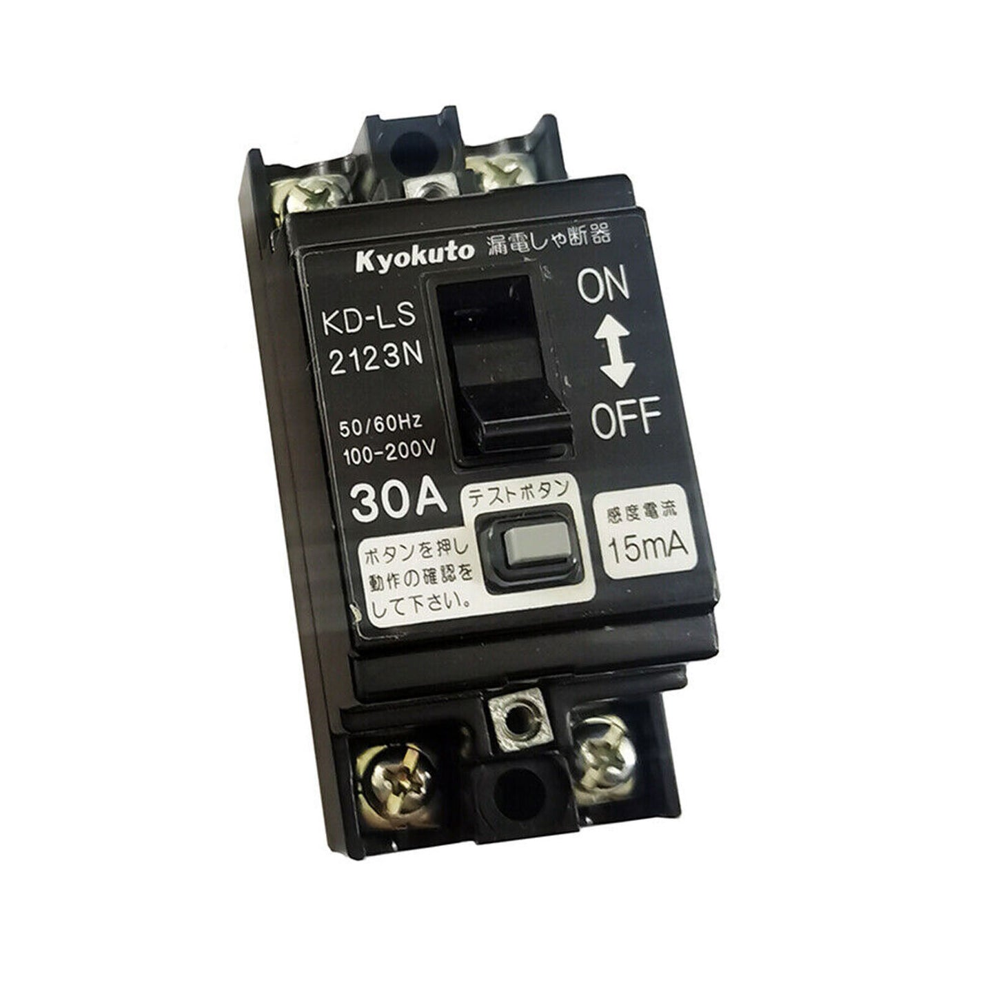 15mA Circuit Breaker, 30A, 100-200V, 1PC Kyokuto KD-LS2123N - KYOKUTO