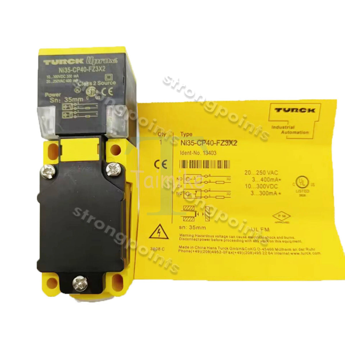 Turck NI35-CP40-FZ3X2 PROXIMITY INDUCTIVE SENSOR RECTANGULAR