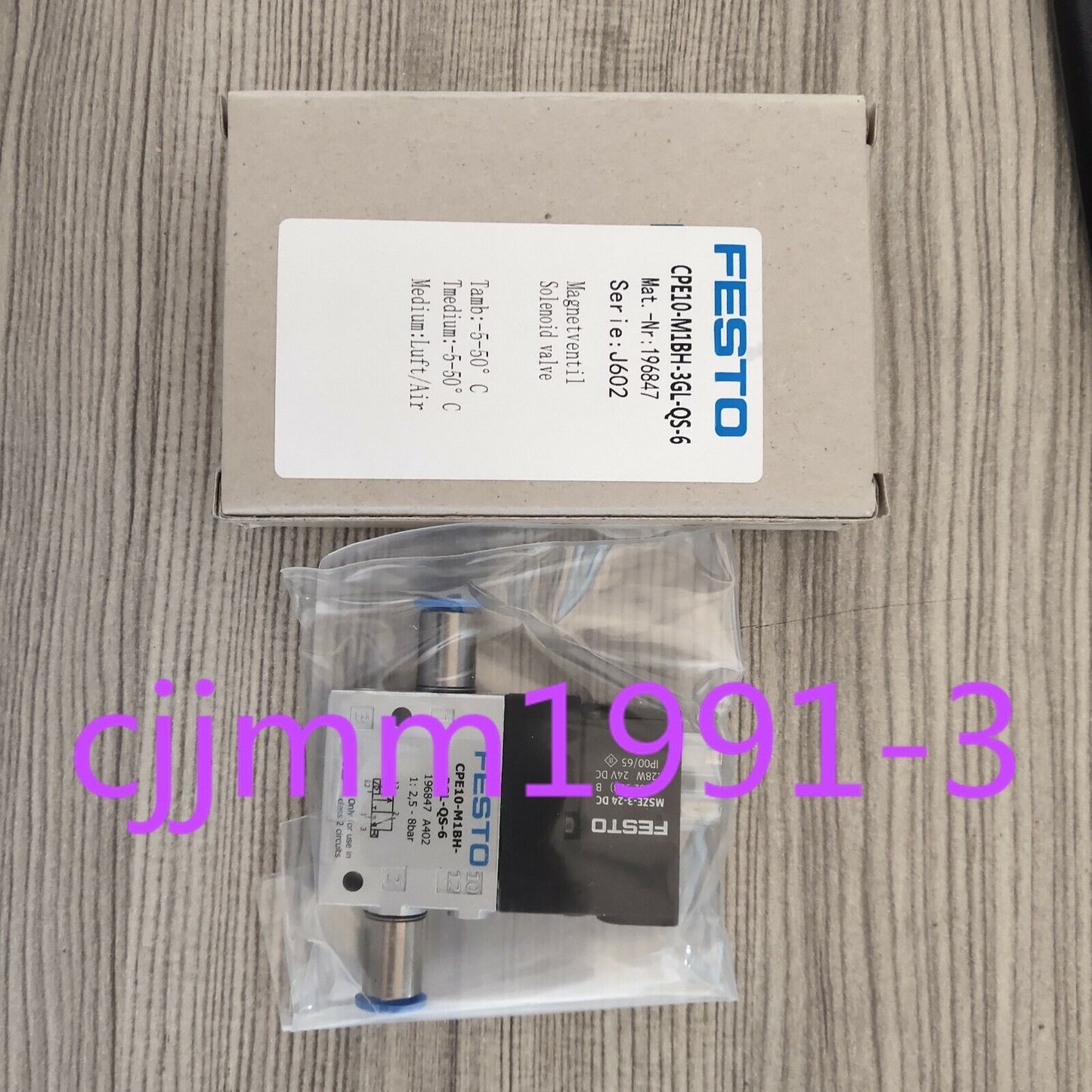 New FESTO Solenoid Valve CPE10-M1BH-3GL-QS-6 - FESTO