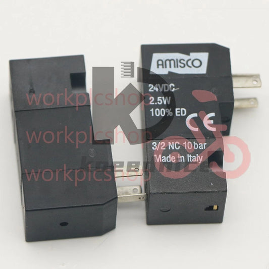 1PCS Unit AMISCO 24VDC 2.5W ED 3/2 NC 10bar Made in Italy Solenoid Pilot Valve