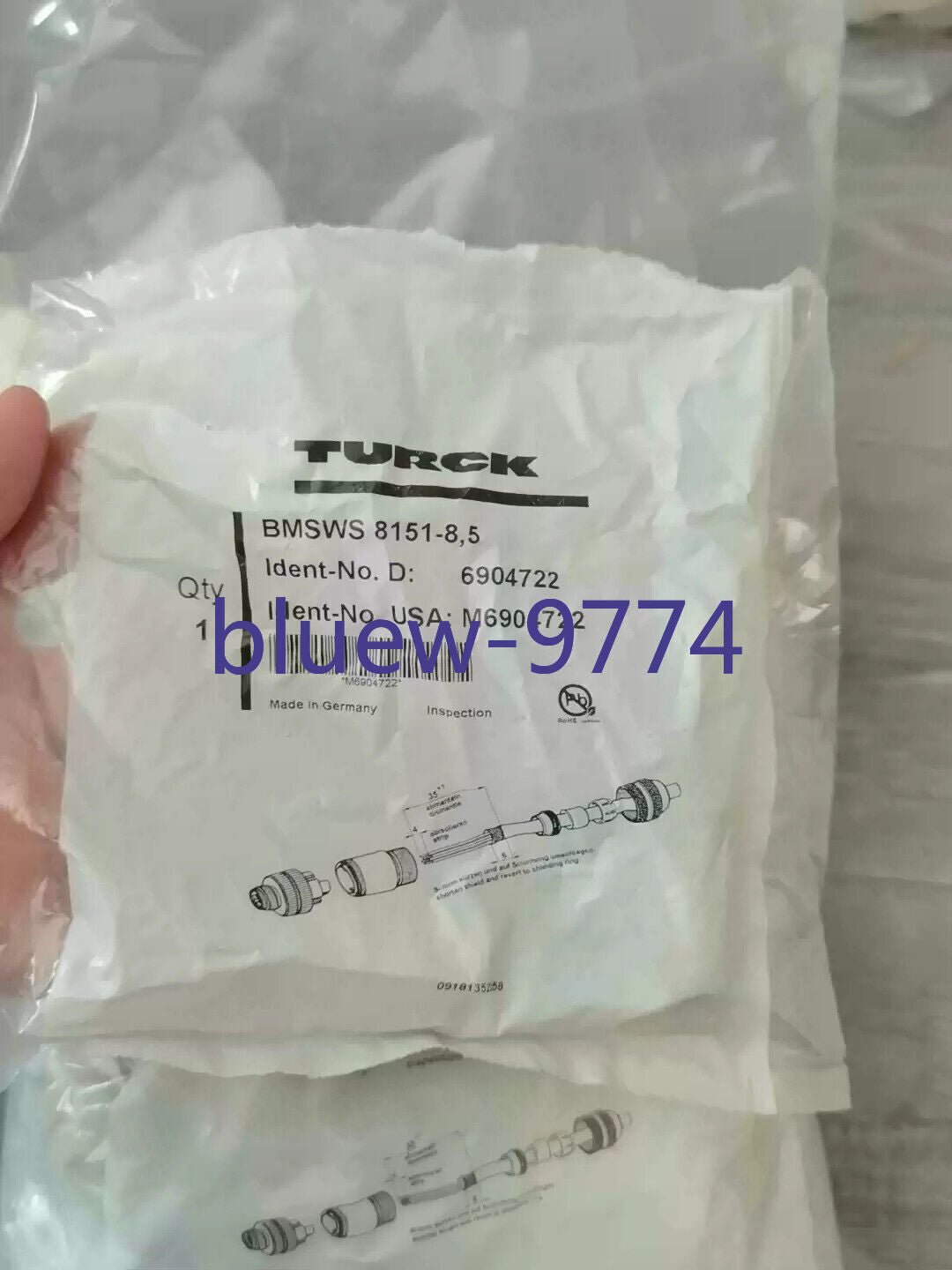 New 1PCS BMSWS8151-8.5 6904722 - High-Quality Component - TURCK