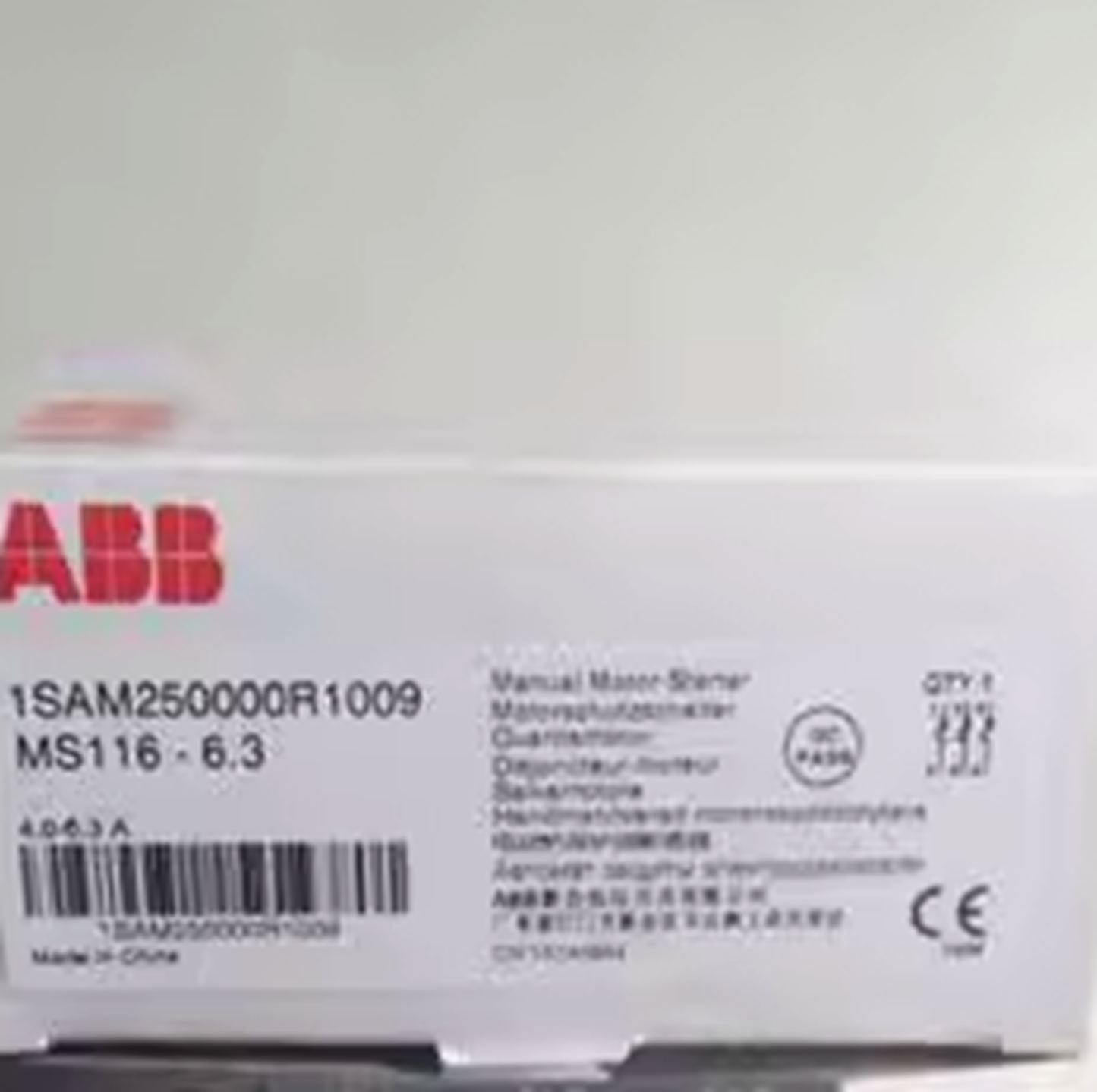 ABB MS116-6.3 Circuit Breaker 4-6.3A - ABB