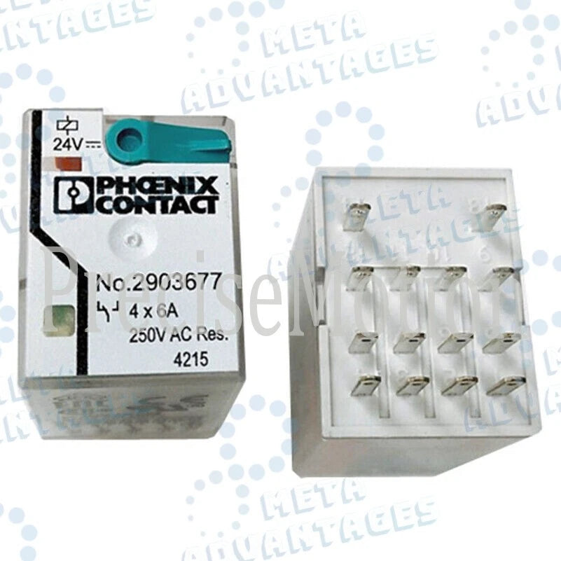 10pcs PHOENIX NO.2903677 24VDC Power Relay 14Pins