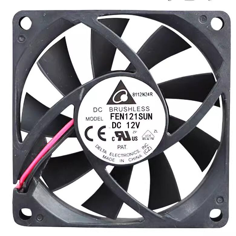 Delta FEN121SUN DC12V 70*70*15MM 2-Wire Mute Cooling Fan
