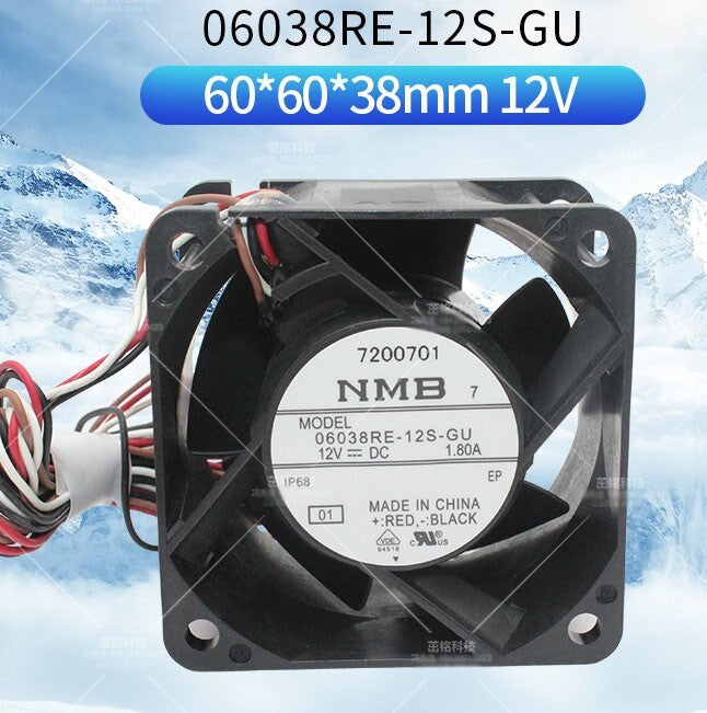 NMB 06038RE-12S-GU NMB 6038 12V 1.8A PWM cooling fan