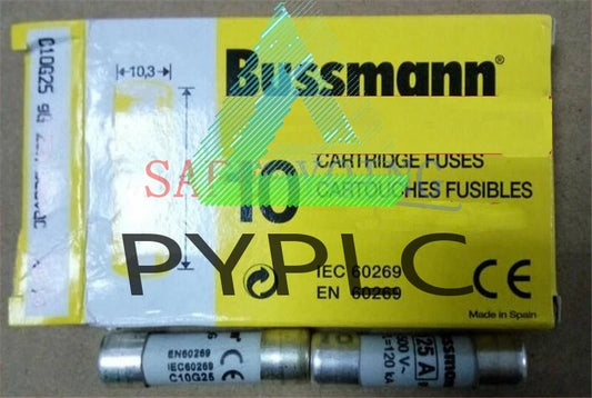 1PCS Bussmann C10G25 (25A) 500V 10*38mm IEC60269 Industrial Ferrule Fuse
