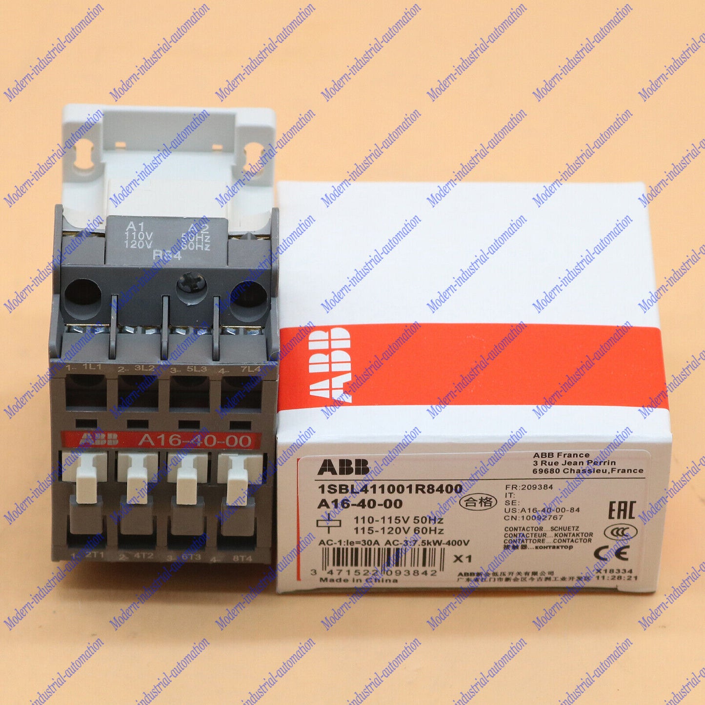 new 1P ABB Contactor A16-40-00 110V~120V Fast delivery#XR - ABB