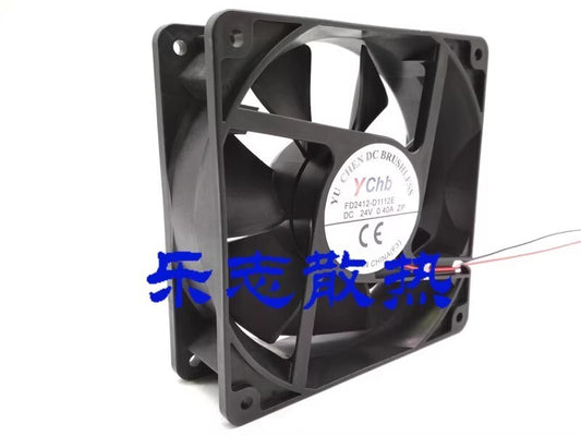 Ychb FD2412-D1112E DC24V 0.40A 12038 2-Wire Inverter Cooling Fan