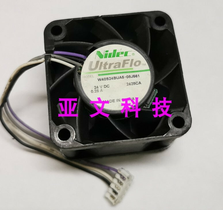 1pcs NIDEC W40S24BUA5-08J561 24V 0.25A 4028 4-wire inverter fan fan